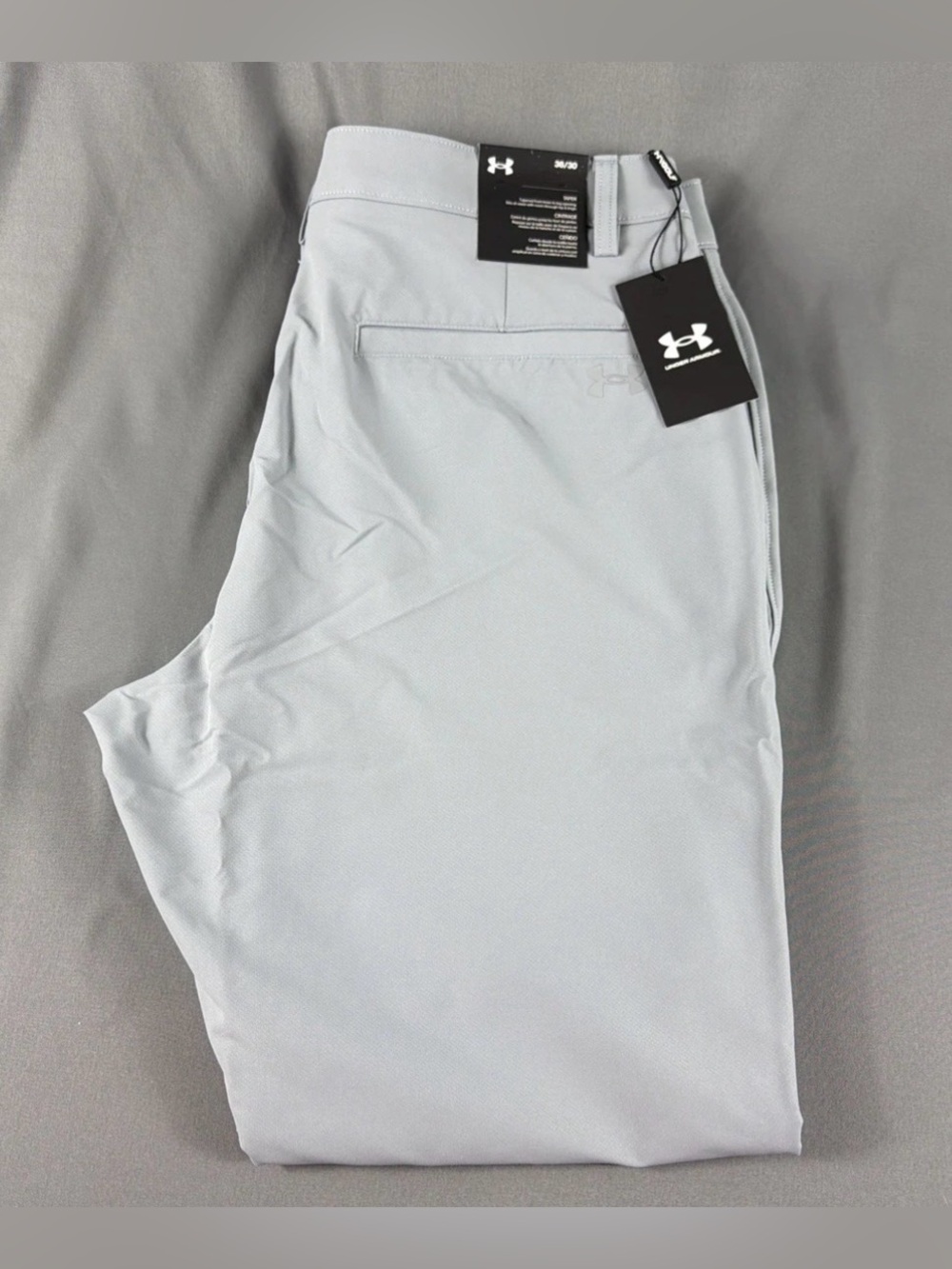 Under Armour Golf Pants Tapered 36 x 30 Gray Polyester Spandex NWT MSRP $80